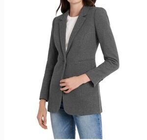 Court & Rowe Waffle Knit Single Button Blazer Gray Women's Size Large